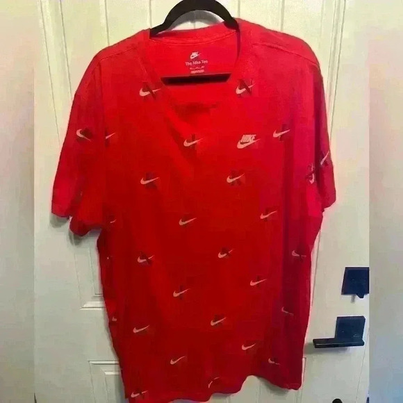 Nike men’s red logo tshirt size 2XL - Picture 1 of 2